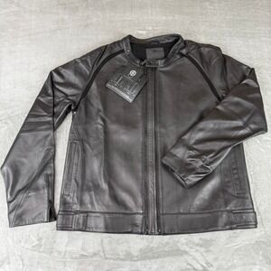 Cadogan Maven Leather Jacket Mens 3XL Black Napa Lambskin w/ Extension New NWT